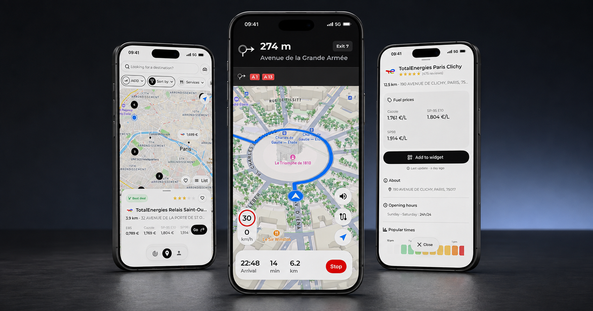 Fillzz map, navigation and station details